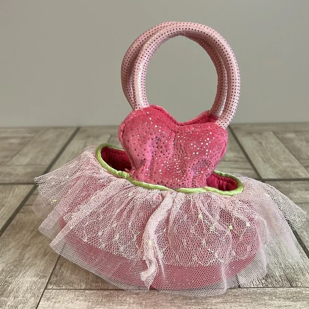 Sassy Pet Saks by Douglas Pink Ballerina Tutu Plush Handbag‎ Kids Purse Toy